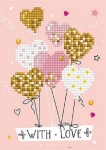 Diamond Dotz Greeting Card - Love Balloons